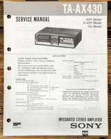 Sony TA-AX430 Amplifier  Service Manual *Original*
