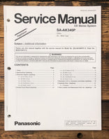 Panasonic SA-AK340P Stereo Supp. Service Manual *Original*