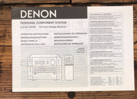 Denon UD-M5 Stereo  Owner / User Manual *Original*
