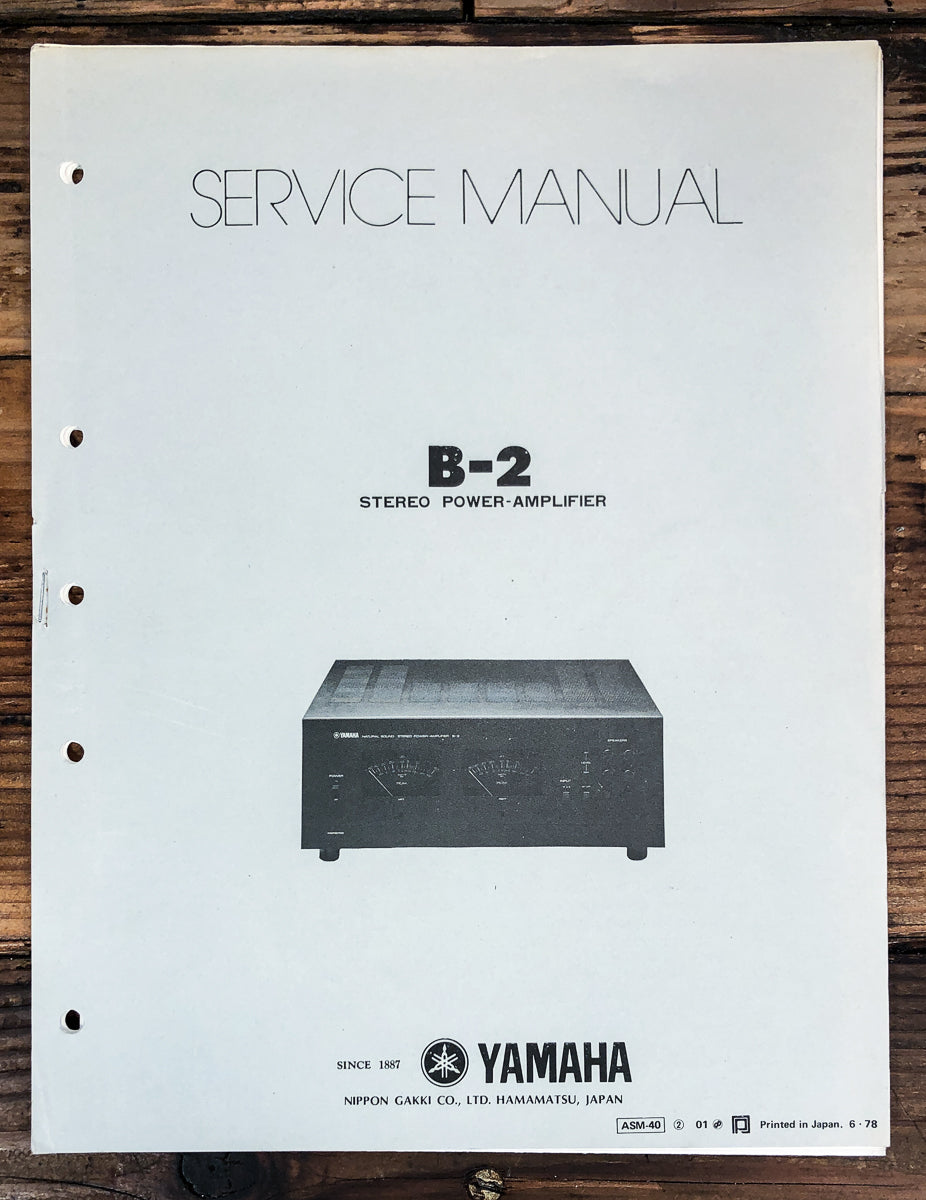 Yamaha B-2 Amplifier Service Manual *Original*
