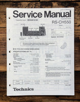 Technics RS-CH550 Cassette  Service Manual *Original*