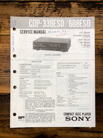 Sony CDP-338ESD CDP-608ESD CD Player  Service Manual *Original*