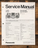 Panasonic SA-AK340P -AK340PC Stereo  Service Manual *Original*