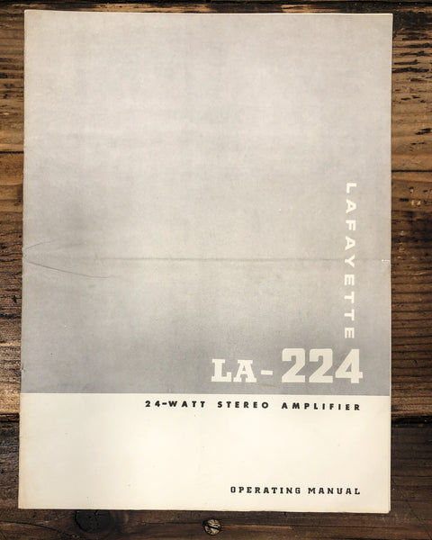 Lafayette LA-224 Amplifier Owners / User Manual *Original*