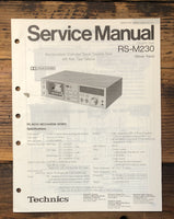 Technics RS-M230 Casssette  Service Manual *Original*