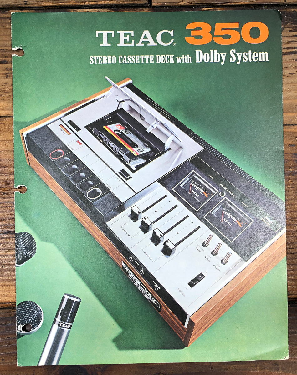 TEAC Model 350 Cassette Dealer Brochure *Original*