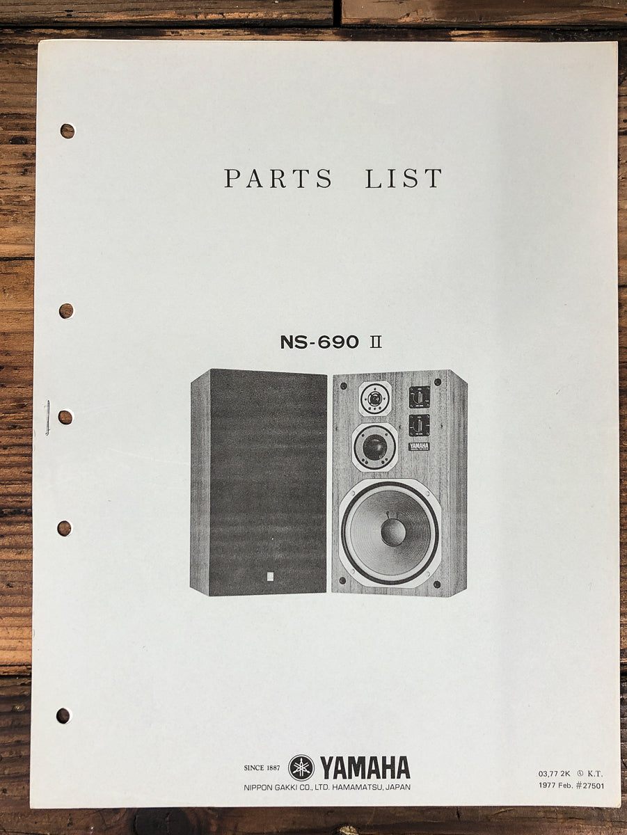Yamaha NS-690T II Speaker Service Manual *Original*
