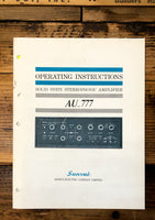 Sansui AU-777 Amplifier  Owner / User Manual *Original*