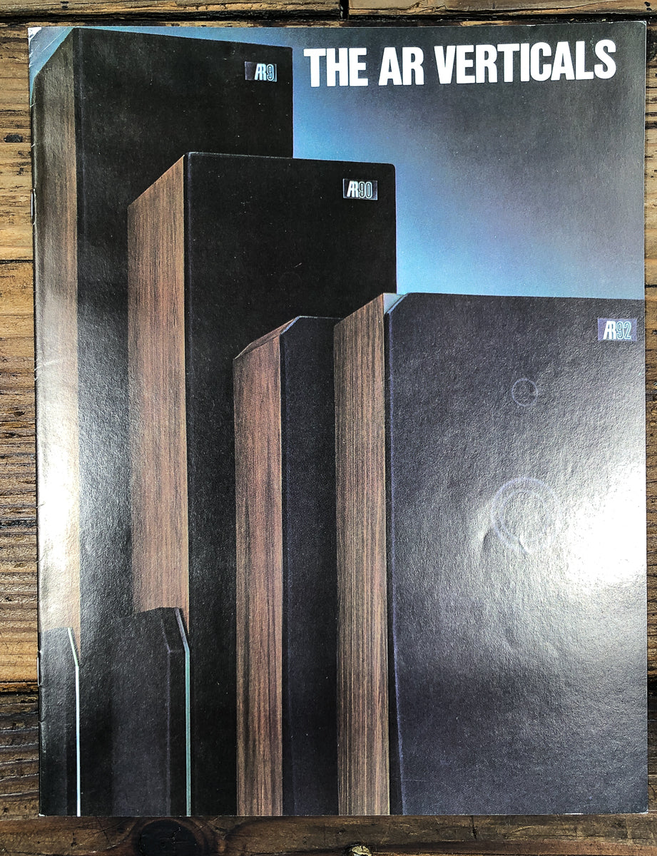 AR Acoustic Research  AR9 AR90 AR92 Speaker Dealer Brochure *Original*