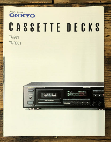 Onkyo TA-201 TA-R301 Cassette 3 pg Dealer Brochure  *Original*