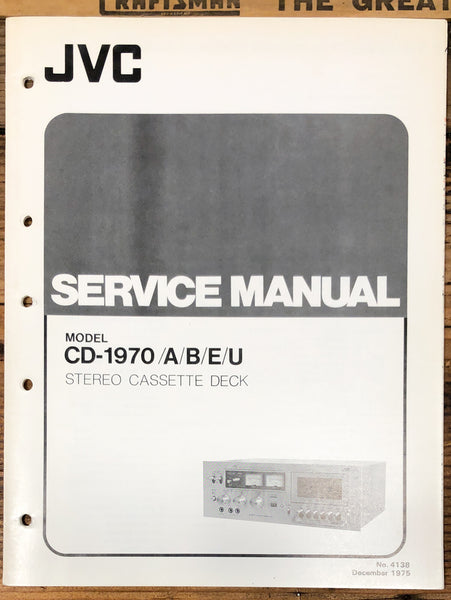 JVC D-1970 Cassette  Service Manual *Original*