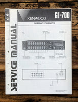 Kenwood GE-700 Equalizer  Service Manual *Original*