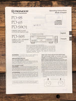 Pioneer PD-65 PD-95 PD-S901 PD-S95 CD Player  Owner / User Manual *Original*