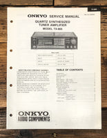 Onkyo TX-866 Receiver Service Manual *Original*