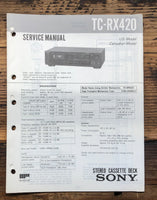 Sony TC-RX420 Cassette  Service Manual *Original*