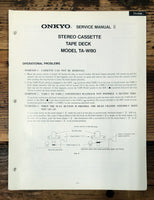 Onkyo TA-W80 Cassette  Service Manual *Original* #3