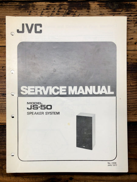 JVC JS-50 Speaker  Service Manual *Original*