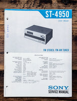 Sony ST-4950 Tuner  Service Manual *Original*