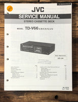 JVC TD-V66 Cassette  Service Manual *Original*