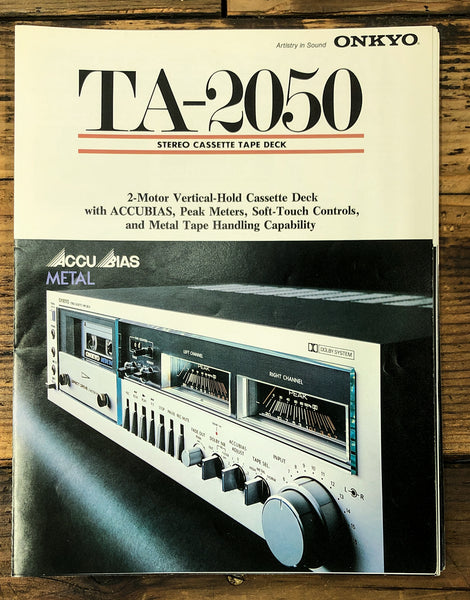 Onkyo TA-2050 Cassette 3 pg Dealer Brochure  *Original*