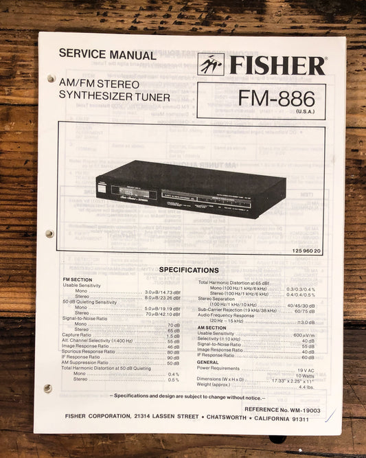 Fisher FM-886 Tuner  Service Manual *Original*