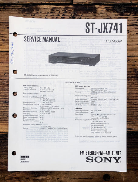 Sony ST-JX741 Tuner  Service Manual *Original*