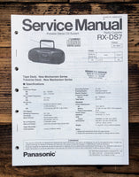 Panasonic RX-DS7 Radio Cassette  Service Manual *Original*