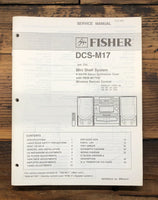 Fisher DCS-M17 Stereo  Service Manual *Original*