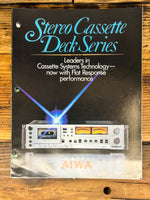 Aiwa AD-6900 -6800 -6600 -1250 Cassette 7pg Foldout Dealer Brochure *Orig*