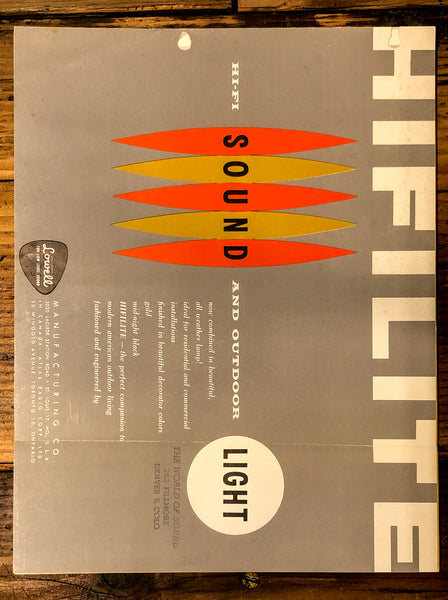 Lowell Outdoor Light and Sound  1957 3pg Brochure  *Original*