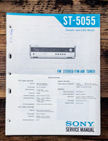 Sony ST-5055 Tuner  Service Manual *Original*