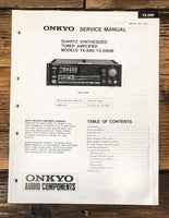 Onkyo TX-890 TX-890M Receiver Service Manual *Original*