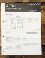 Kenwood JL-660 Speaker  Service Manual *Original*