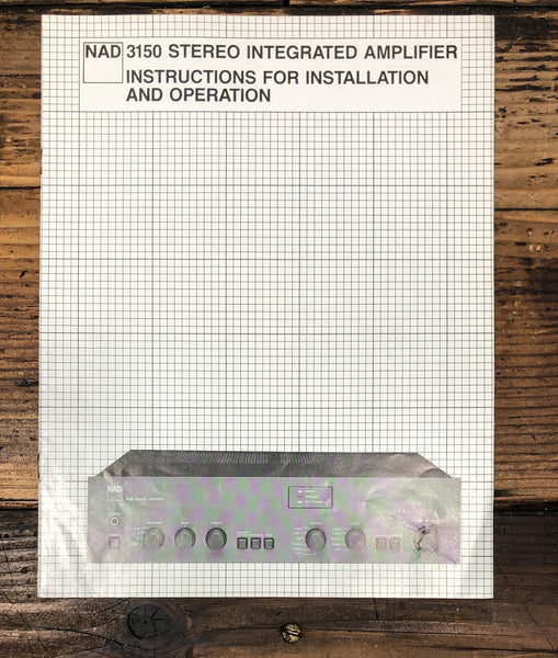 NAD Model 3150 Amplifier Service Manual *Original*