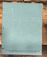 Ampex 2160 2163 2165 2150 2153 Recorder Service Manual *Original*