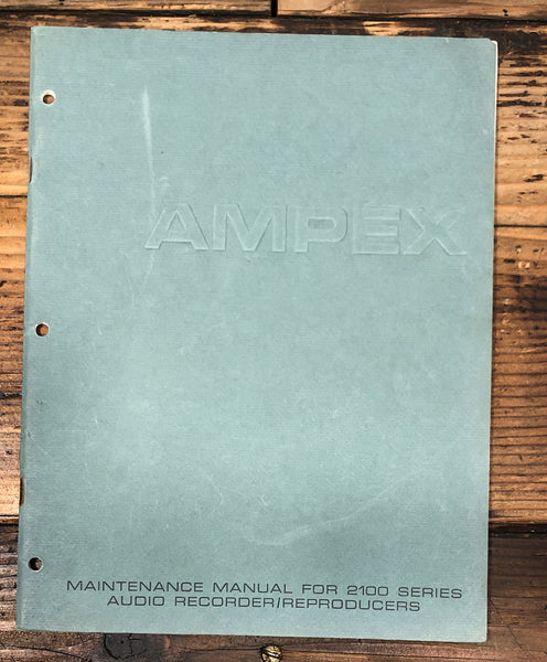 Ampex 2160 2163 2165 2150 2153 Recorder Service Manual *Original*