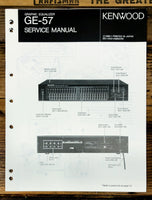 Kenwood GE-57 Graphic Equalizer  Service Manual *Original*
