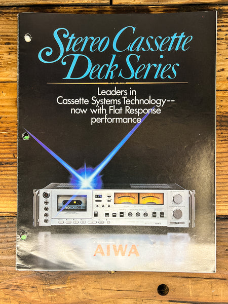 Aiwa AD-6900 -6800 -6600 -1250 Cassette 7pg Foldout Dealer Brochure *Orig*