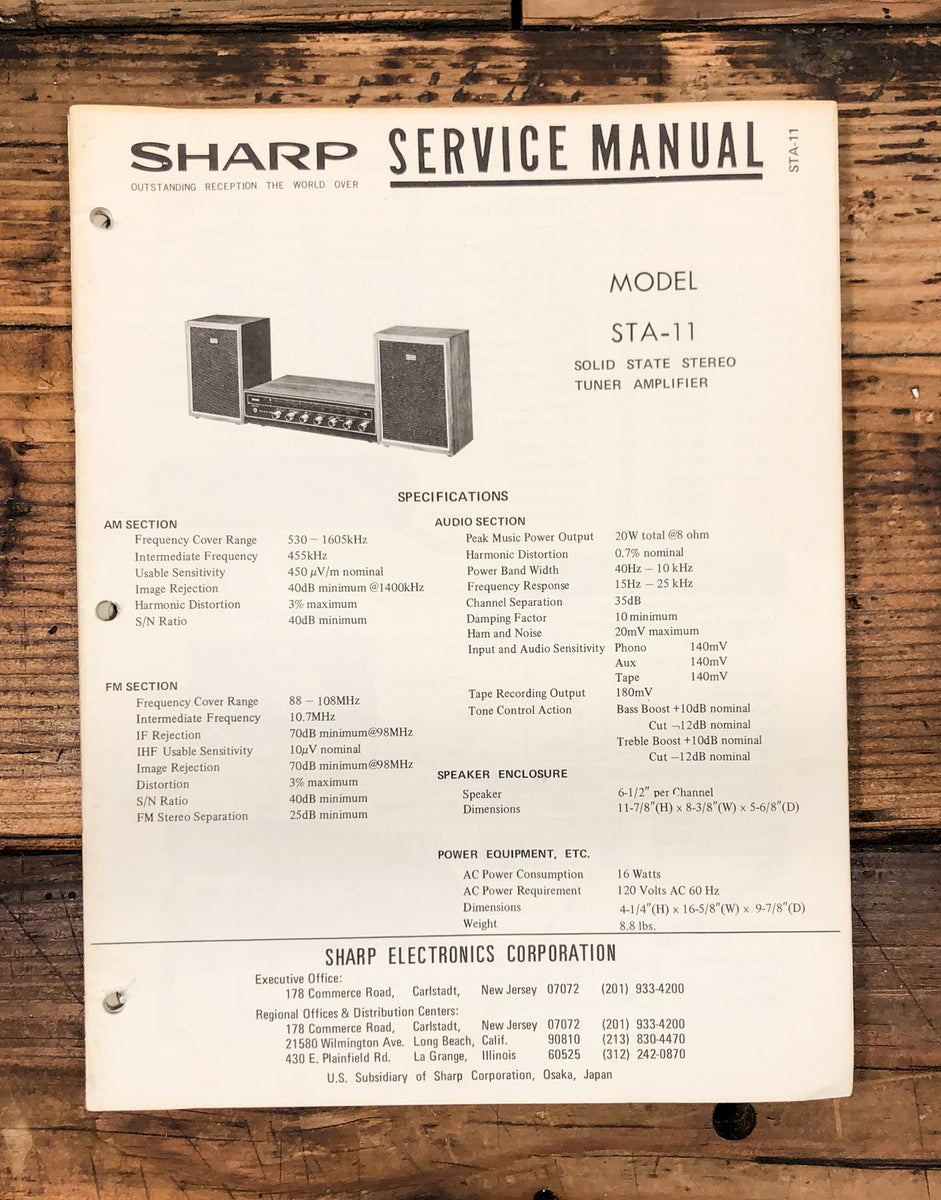 Stereo Service Manual *Original* – Vintage Audio Store - Vintage ...