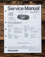 Panasonic RX-DS11 Radio Cassette  Service Manual *Original*