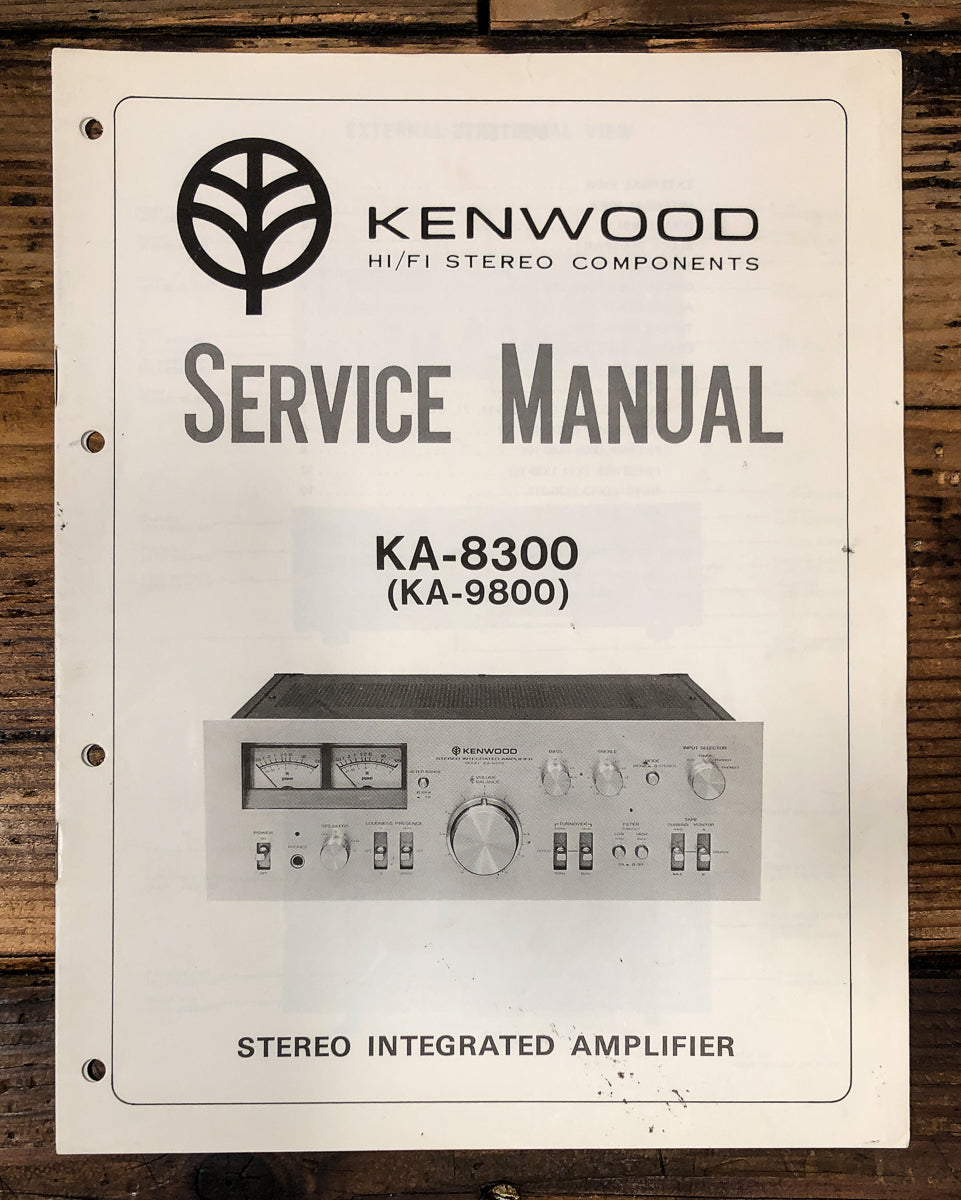 Kenwood KA-8300 KA-9800 Amplifier Service Manual *Original*