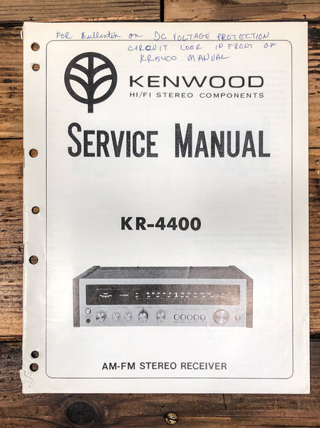 Kenwood KR-4400 Receiver  Service Manual *Original*