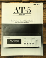 Onkyo AT-5 Timer 3 pg Dealer Brochure  *Original*