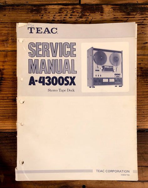 Teac A-4300SX Reel to Reel  Service Manual *Original*