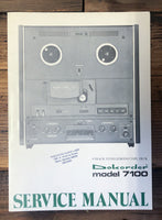 Dokorder Model 7100 Reel to Reel  Service Manual *Original*