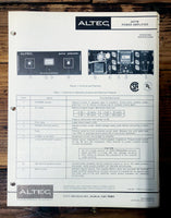Altec Model 9477B Amplifier  Owners Manual & Schematic *Orig*
