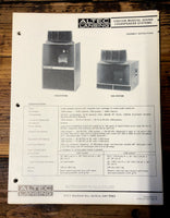 Altec Model 1235 1236 Speaker  Owners Manual & Schematic *Orig*