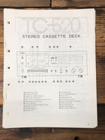 Yamaha TC-520 Cassette  Service Manual *Original*