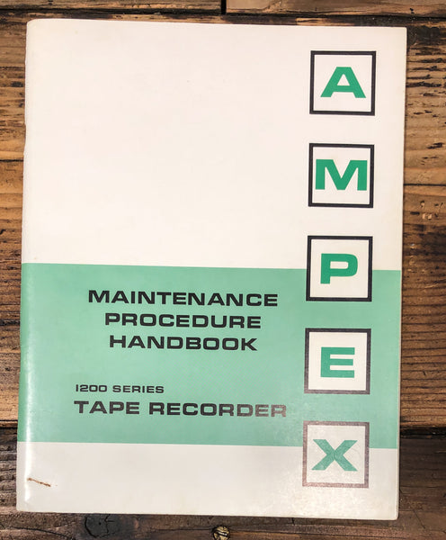 Ampex Model 1270 2012  Tape Recorder Service Manual *Original*