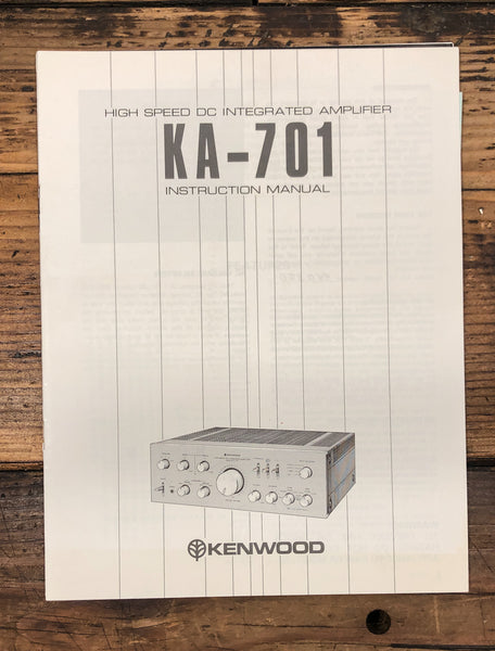 Kenwood KA-701 Amplifier  Owner / User Manual *Original*